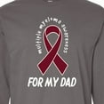 thumbnail image 4 of Inktastic Multiple Myeloma Awareness Ribbon for Dad Long Sleeve T-Shirt, 4 of 5