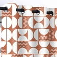 thumbnail image 5 of Retro Patterned Curtains 2 Panels, Modern Geometric Boho Circle Mid Century Blackout Curtain, Abstract Sunset Ocean Orange White Farmhouse Grommet Drapes for Living Room Bedroom Dining Room 42x63in, 5 of 7