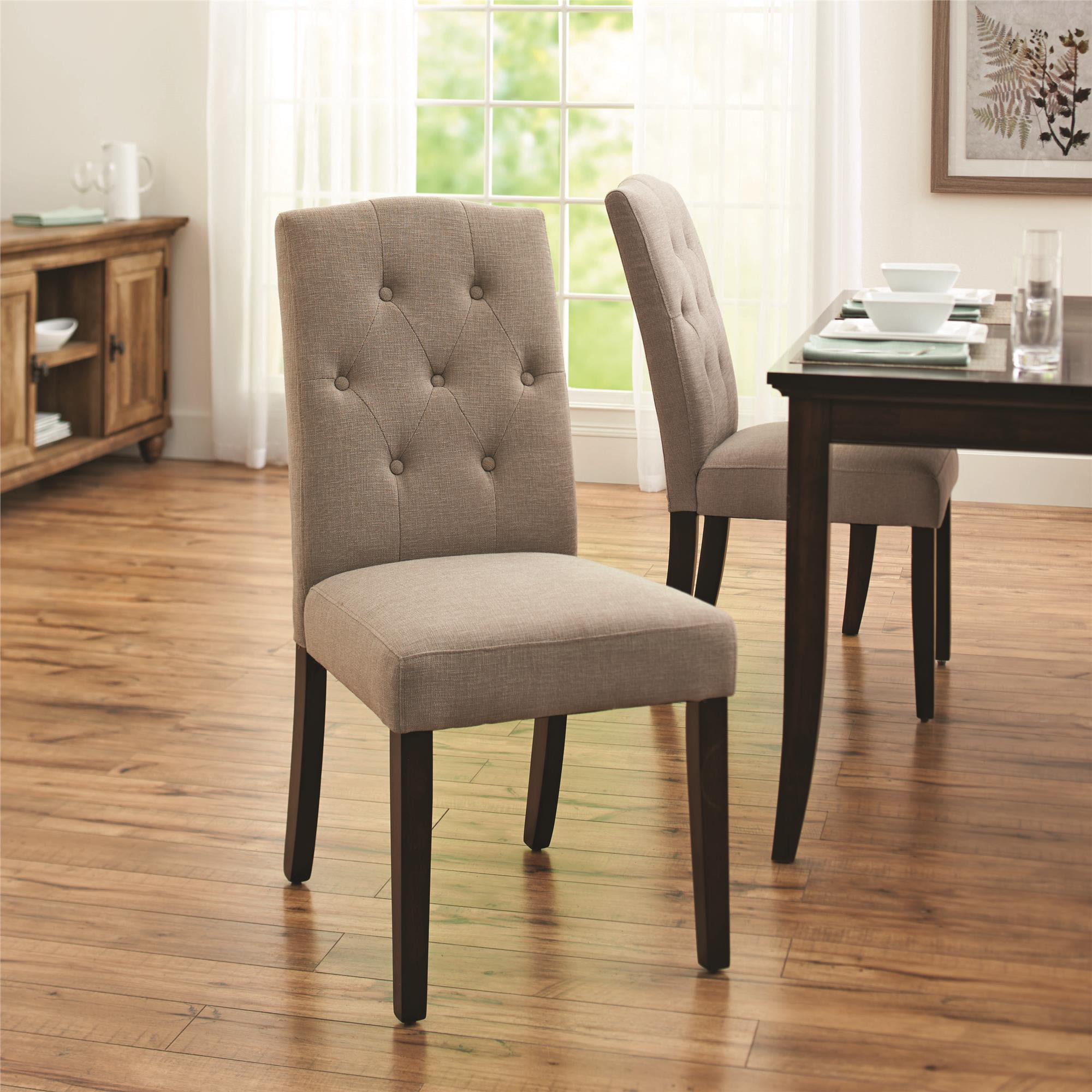 At Home Dining Chairs Chair Chairs Dining Homes Taupe Upholstered Parsons Better Gardens Room Tufted Piece Walmart Types Table Beige Styles Included Find Multiple