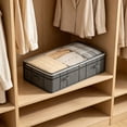 thumbnail image 6 of huayou Oversized Under Bed Storage Box, Clear View Top Multi Handles Extra Large Capacity Organizer, for 125L Thick Winter Bedding, Oversized Garments, 6 of 6