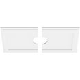 thumbnail image 2 of 34"W x 17"H x 5"ID x 11 3/4"C x 1"P Rectangle Architectural Grade PVC Contemporary Ceiling Medallion, Two Piece, 2 of 11