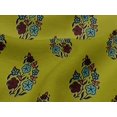 thumbnail image 4 of oneOone Viscose Jersey Fabric Leaves & Floral Block Printed Fabric 1 Yard 60 Inch Wide, 4 of 5