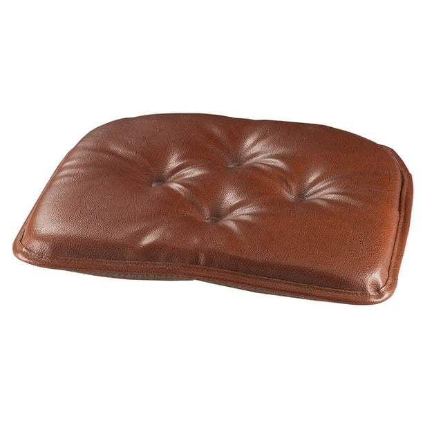 St Germaine Faux Leather Chair Pad With Gripper Com - Faux Leather Dining Chair Seat Pads