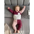 thumbnail image 6 of Loicainy Baby Toddler Girl Contrast Color Fall Outfits 6 12 18 24 Months 2T 3T Long Sleeve Pullover T shirt Elastic Pants Clothes Set, 6 of 9