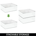 thumbnail image 4 of mDesign Plastic Stackable Rectangular Toy/Game Storage Bin Box, 2 Pack - Clear, 4 of 8