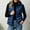 Navy, variant on IUYRTFE Women's Hooded Puffer Vest Zip Up Quilted Sleeveless Jacket with Pockets Solid Color Winter Outerwear