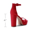 thumbnail image 4 of Sandalia DREAM PAIRS DWUMHS2508 Plataforma 2.5 cm Tacón 10 cm Rojo, 4 of 7