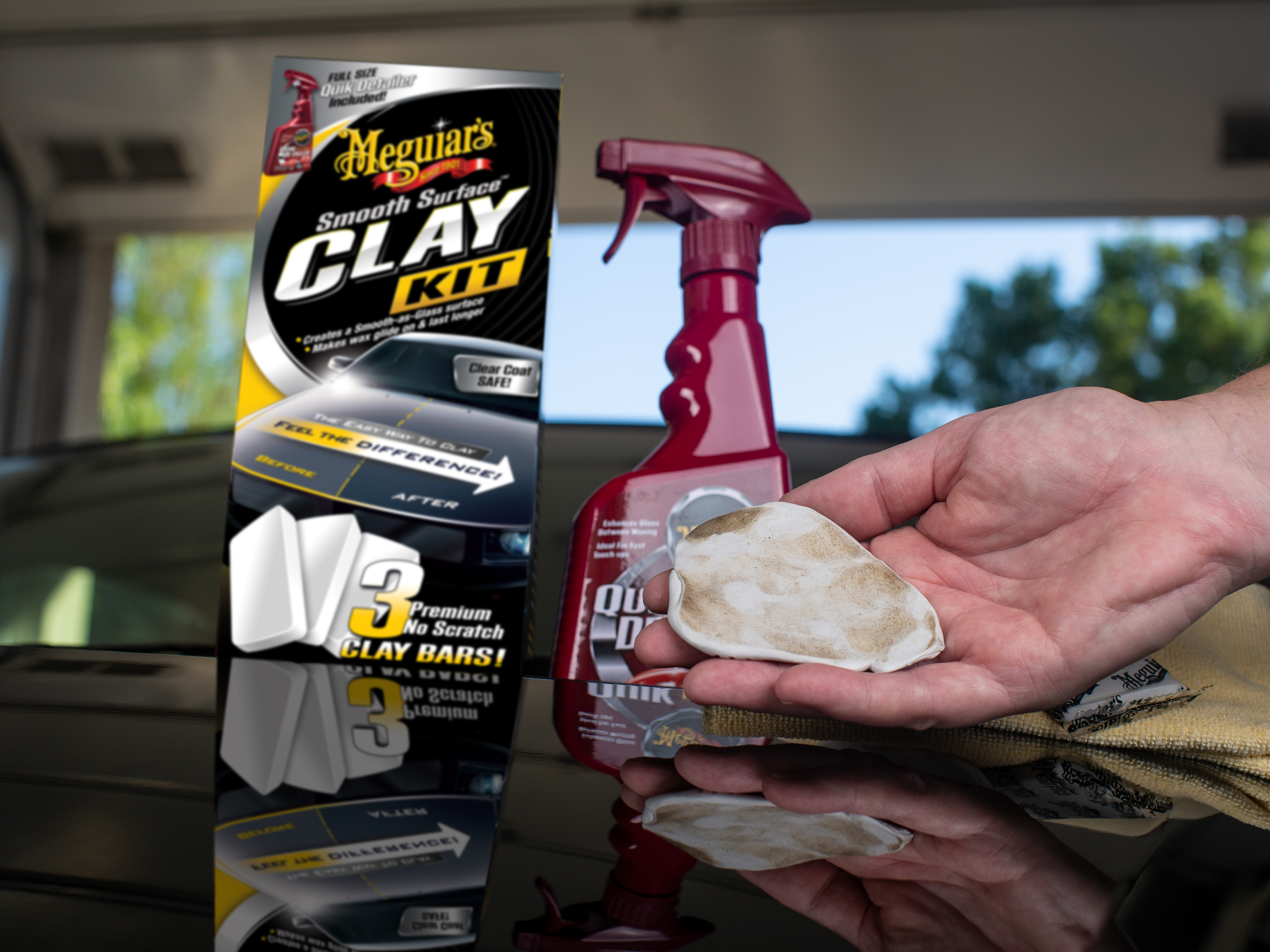 Meguiar's Smooth Surface Clay Kit - Safe and Easy Car Claying for a smooth as Glass Finish, G191700 - image 4 of 16