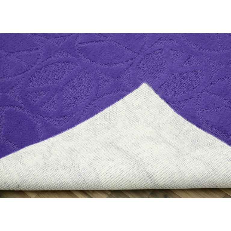 Garland Large Peace 7 x 9 Purple Indoor Solid Kids Area Rug Garland Large Peace 7 x 9 Purple Indoor Solid Kids Area Rug