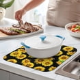 thumbnail image 2 of Floral Sunflower Dish Drying Mat Microfiber Counter Pad Foldable Absorbent Drainer Mat Summer Kitchen Decor 16x18 Inch, 2 of 7