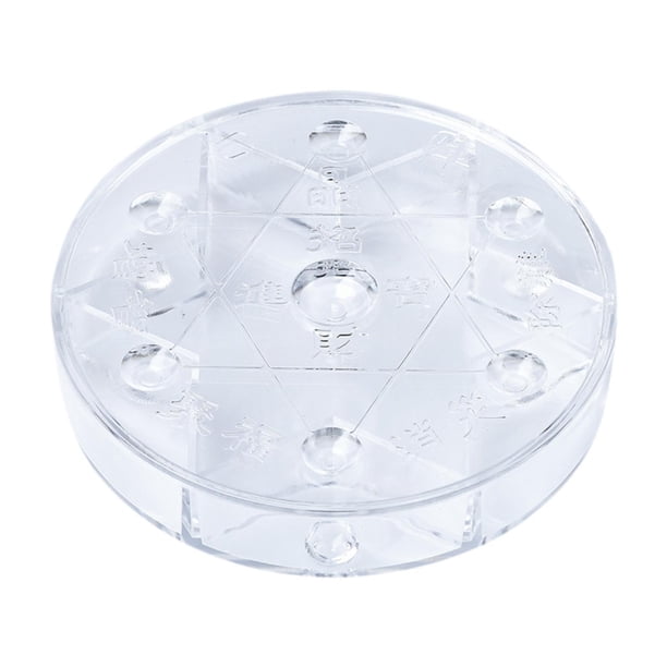 Bandeja de cristal, soporte de exhibición de cristal, bandeja de baratijas de acrílico estilo bohemio gótico, bandeja redonda, soporte de cristal