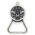 thumbnail image 1 of Europa patternrococo blanco negro Estilo Acero inoxidable Metal cerveza tapa sacacorchos, 1 of 3