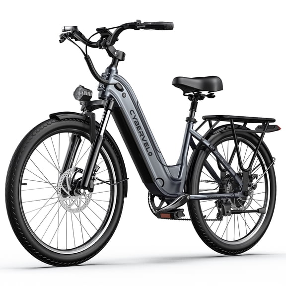Cyneira 26" Electric Bike for Adults, 750W Motor, 48V 25AH Removable Battery Ebike, Front Suspension, 7-Speed, Step-Thru E-Bike, UL2849