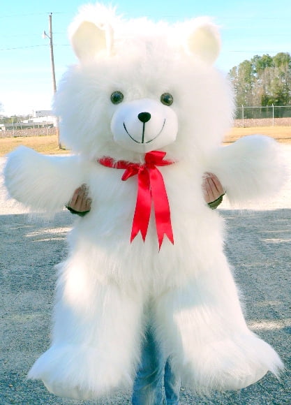 Giant White Teddy Bear 42 inches Soft 