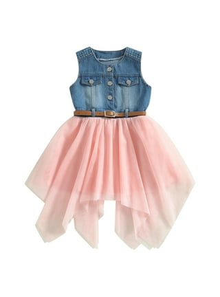 Blue jean tutu dress top