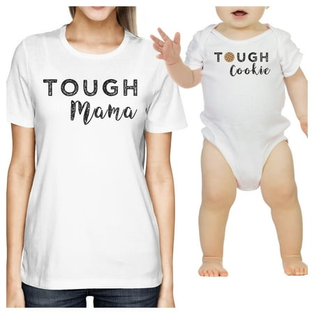 

Tough Mama & Cookie White Cute Mothers Day Gifts New Mom and Baby