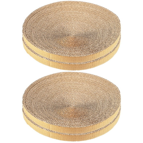 MLINS 4 pcs  Round Cat Scratcher Cardboard Cat Scratching Pads Replacement Corrugated Cat Scratch Board