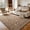 Mocha, variant on Toyoso 9x12 Extra Large Traditional Mocha Rug, Ornate Botanical Border Master Suite Carpet, 0.25" Slim Machine Washable Non-Slip Area Rug for Great Room, Durable High-Traffic Large Rug