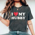 thumbnail image 3 of I Heart My Hubby T-Shirt for Women, Funny Graphic Tee Short Sleeve Summer Tops, 3 of 5