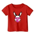 thumbnail image 3 of Tanghaowl Easter Shirts for Boys Girls Girl's Cute Easter Print Round Neck Short Sleeved Casual T Shirt Top Big Girls Athletic Shirts, 3 of 3
