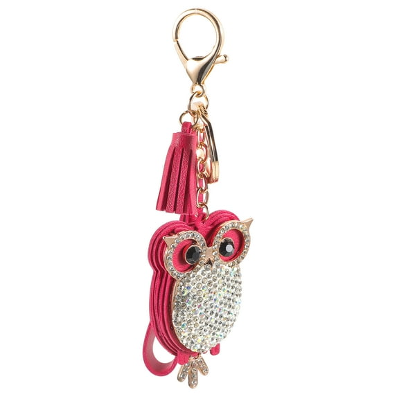 Pavo 1pc Lovely Metal Owl Diamond Keychain Keyring Bag Ornament Bag Pendant