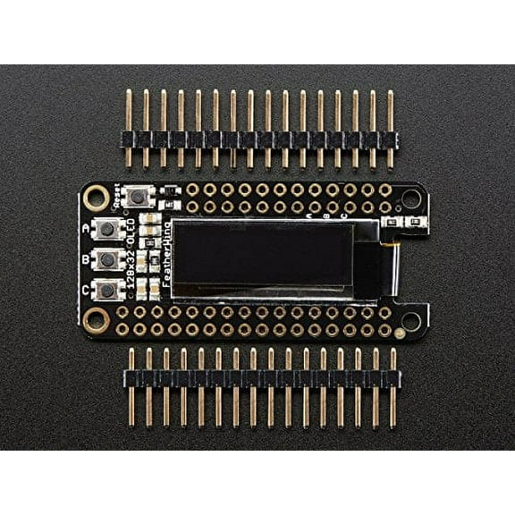 Adafruit FeatherWing OLED - 128x32 OLED Add-on for All Feather Boards