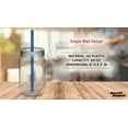 thumbnail image 4 of Plastic Mason Jars with Straw Set 24 oz. Set of 10, Bulk Pack - Jars for Overnight Oats, Candies, Fruits, Pickles, Spices, Beverages - Blue, 4 of 5