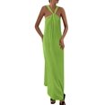 thumbnail image 1 of Vestido de verano PRETTYGARDEN para mujer 2025 con tiras holgadas, verde, 1 of 9