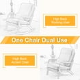 thumbnail image 6 of Nursery Rocking Chair, Upholstered Glider Rocker Indoor with High Backrest and Lumbar Pillow, Modern Accent Chairs Comfy Armchair Single Sofa Chair for Nursery Living Room Bedroom, Light Gray, 6 of 7