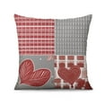 thumbnail image 2 of Valentines Decor Red Black Stripes Love Heart Gift Throw Pillow Covers 18 X 18 Inch, Set Of 2, Linen Study Sofa Cushion Cover Indoor Living Room Home Decor, 2 of 7