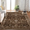 thumbnail image 4 of 5x7 Area Rugs for Living Room & Bedroom, Soft Low Pile Vintage Print Carpet, Machine Washable with Rubber Backing for Home Office Decor (Red/Brown), 4 of 8