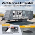 thumbnail image 2 of SPECSTAR Travel Trailer RV Cover 27-30ft, Top 300D Oxford RV Cover with PU Coating, 5-Layer Fabric with Built-in Waterproof Membrane on The Sides, 2 of 8