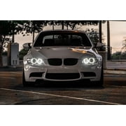 iJDMTOY White H8 LED Angel Eyes Compatible with BMW 128i 135i 1M 328i 335i M3 535i 550i M5 Z4 X1 X5 X6, (2) Halo Ring Marker Bulbs Powered by 20W High Power 7000K LED Lights