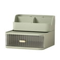 thumbnail image 1 of Clear Rectangular Acrylic Makeup Vanity (One Layer), for Brushes & Eyeshadow, Stackable, 1 of 4