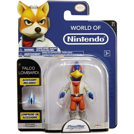 World of Nintendo Star Fox Falco Lombardi 4 Inch Action Figure