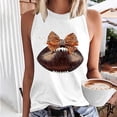 thumbnail image 2 of AGWOLF Baseball O-Neck Tank Women Print Baseball Tanks Cute Workout Graphic Tee Casual Summer Sleeveless Vest Top Brown L, 2 of 6