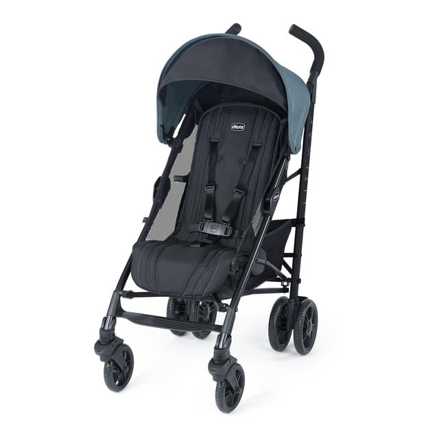 Cochecito Chicco Liteway®, cochecito de bebé plegable compacto con dosel, cochecito tipo paraguas con marco de aluminio liviano, para usar con bebés y niños pequeños de hasta 40 libras. | Ártico/Azul
