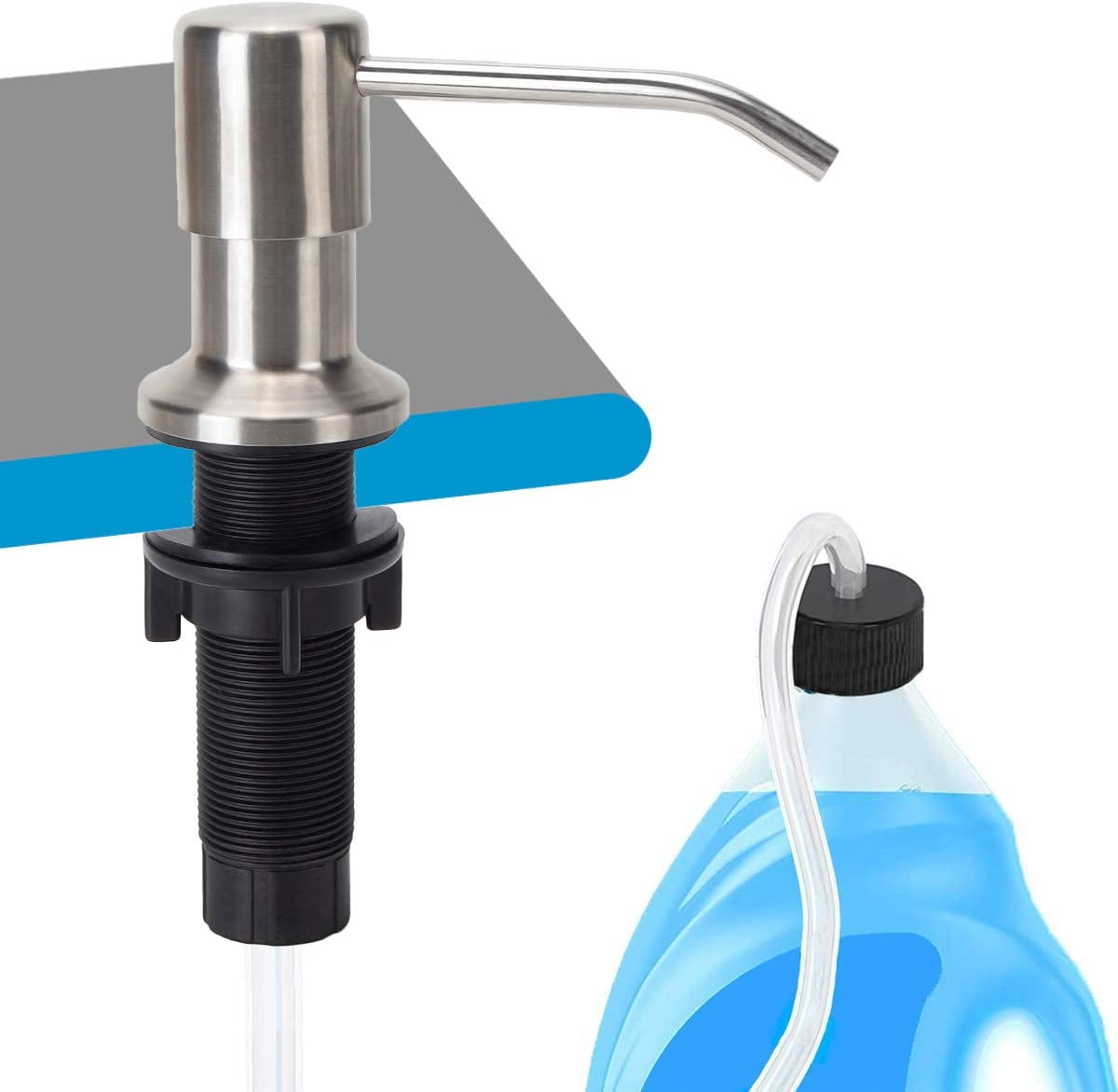 Sink Soap Dispenser Extension Tube Kit 47" Come with Dispenser Pump,No