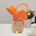 thumbnail image 4 of Easter Bags Orange, New Plush Bunny Hunt Egg Candy Bag, Easter Goodie Bag Party Supplies for Classrooms, Party Favors, Kraft Holiday Goody, 9"x3.5"x3.5", 4 of 6