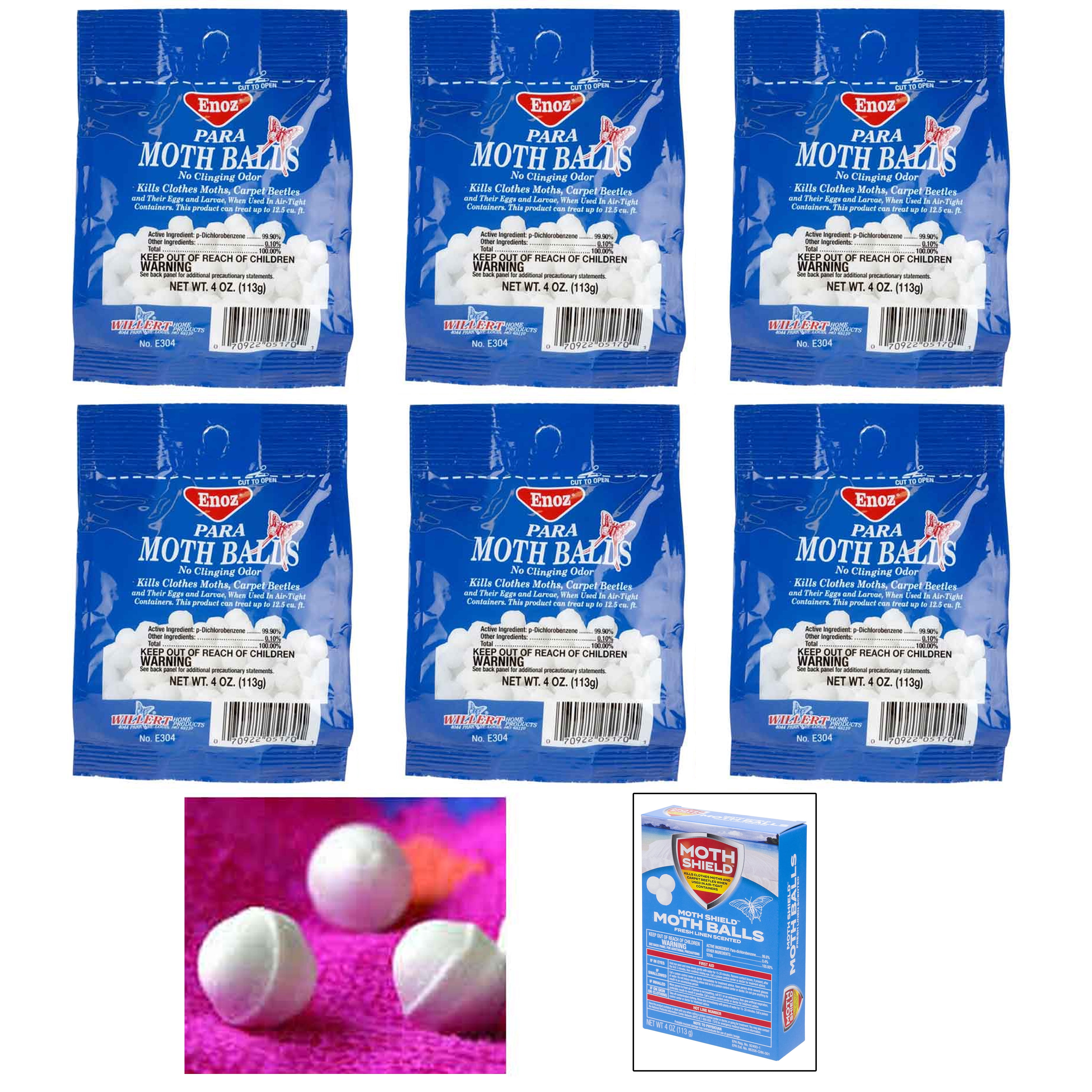 6 Bags Moth Balls Kills Clothes Moths Carpet Beetles Fresh Linen Scent