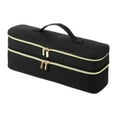 thumbnail image 1 of Estuche de almacenamiento para secador de pelo, bolsa organizadora de viaje de doble capa, gran capacidad para maquillaje. Negro, 1 of 9
