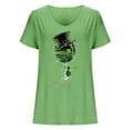 thumbnail image 3 of Njagoc3 Womens Casual U-Neck Short Sleeve T- Solid Summer Blouses, 3 of 6