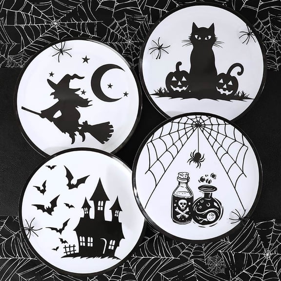 Whimsical Halloween Charger Plates- Set of 4