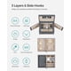 thumbnail image 3 of Caja Joyero de 3 Niveles, con 2 Cajones, con Mini Caja Portátil para Viajar, con Asa, Cerradura, Regalo Ideal, Blanco MJBC121W, 3 of 8