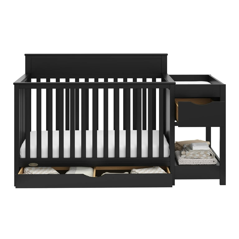 Graco Shiloh Convertible Baby Crib and Changer, Black