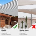 thumbnail image 5 of Yescom 13x10Ft 97% UV Block Rectangle Sun Shade Sail Outdoor Patio Pool Garden Yard Lawn Carport Net Awning Gray+White, 5 of 11
