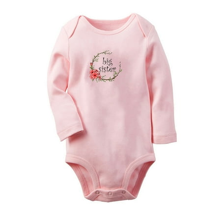 

Big Sister Twins Babies Rompers Newborn Baby Unisex Bodysuits Infant Jumpsuits Toddler 0-12 Months Kids Long Sleeves Oufits (Pink 6-12 Months)