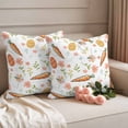 thumbnail image 2 of Easter Pillow Covers 2 Pack Spring Colorful Carrots Eggs Flowers Plant Pillowcase Waterproof Outdoor Throw Pillow Cover for Patio Garden Square Cushion 20”x20”, 2 of 9