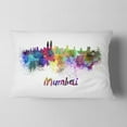 thumbnail image 2 of Designart Mumbai Skyline - Cityscape Throw Pillow - 12x20, 2 of 5