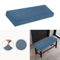 thumbnail image 3 of Funda para Banco de Comedor, Funda de Cojín de Asiento de Tela Jacquard Elástica, Suave, No Pegajosa, Adecuada para Silla, Banco, Sofá, Asiento, Sofá Azul Baoblaze cubierta de banco rectangular, 3 of 8